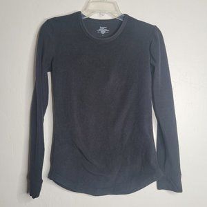 Womens Size Sm Black Climate Right Long Sleeve Thumb Holes CuddleDud Pullover